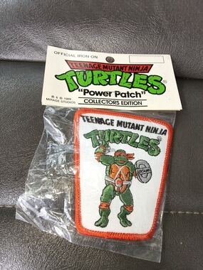 1989 Teenage Mutant Ninja Turtles Power Patch Michalangelo Patxh Sealed